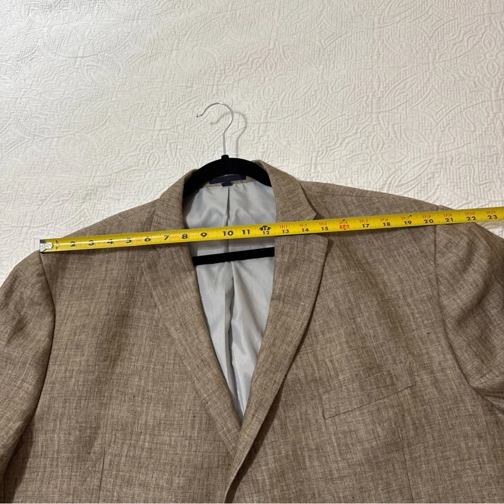 JOS A‎ BANK Tailored Fit Linen Light Brown Two Button Blazer Sport Coat Sz 52R